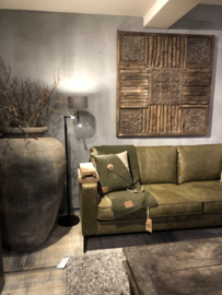 Stoere zwarte vloerlamp met klein leeslampje