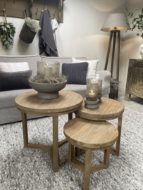Leuke ronde salontafelset van 3 stuks "Jack"