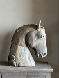 Heel mooi paardenhoofd van vergrijsd hout van LUKSA