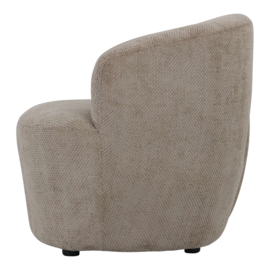 Leuke ronde fauteuil taupe "Isa"