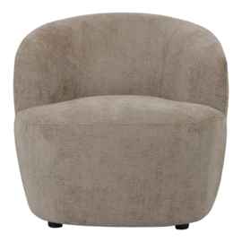 Leuke ronde fauteuil taupe "Isa"