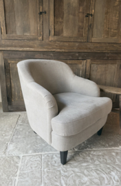 Mooie landelijke ronde fauteuil "Lauren"