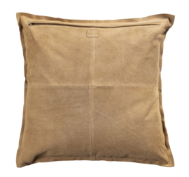 Stoer    kussen suede camel 45x45 -PTMD-