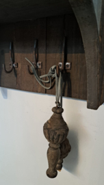 Stoer wandrek van rustiek vergrijsd hout - Jens-