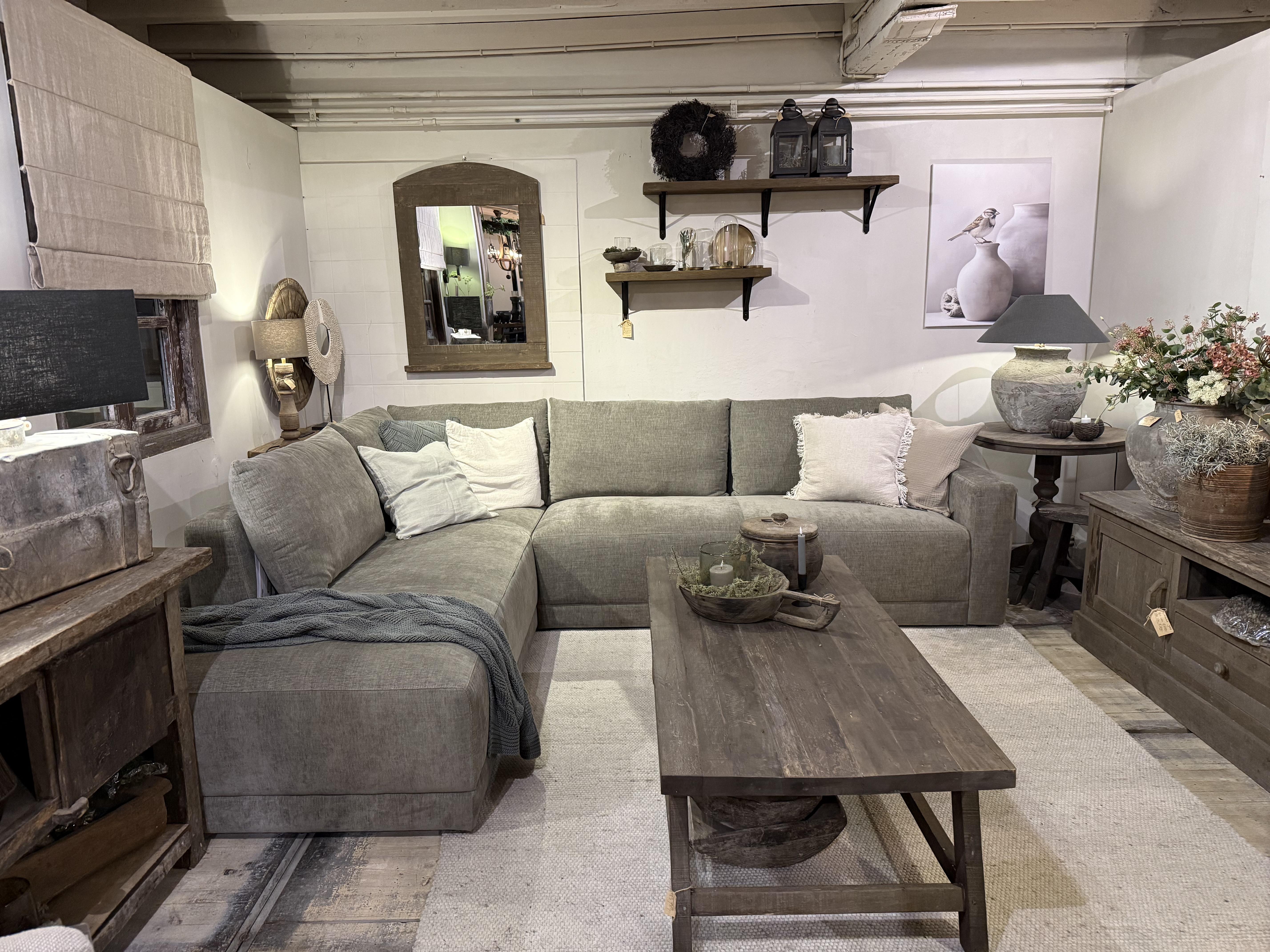 Stoere landelijke hoekbank  "Viggo"