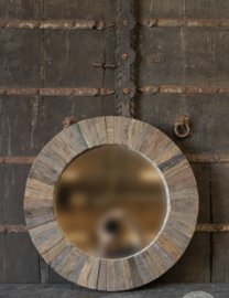 Stoere ronde spiegel "Levv" 60 cm