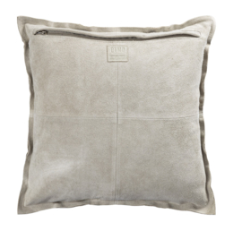 Stoer    kussen suede taupe 45x45 -PTMD-