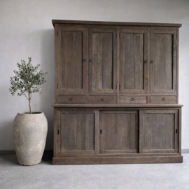 Stoere dichte buffetkast oud hout "Jens"