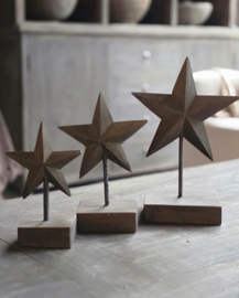 Houten kerstster Nola op standaard van LUKSA -L