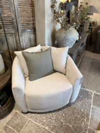 Mooie landelijke stoere ronde fauteuil  "Maud"
