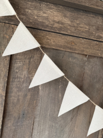 Leuke linnen vlaggetjes beige