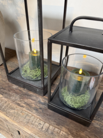Stoer metalen windlicht   - 2 maten