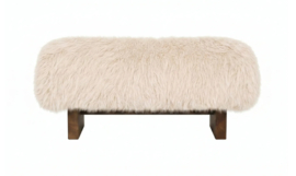 Bankje Teddy van PTMD beige - 90 cm