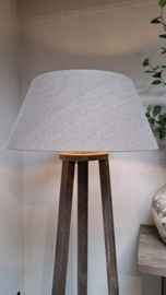 Stoere houten vloerlamp 3 poot