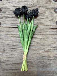 Mooie bos kunst tulpen  zwart