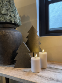 Mooie kerstboom van bruin koper metaal