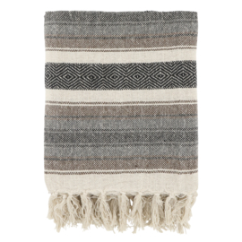 Stoer plaid met streep