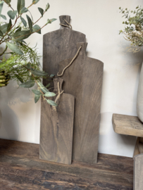 Stoere houten vergrijsde broodplank 85 cm