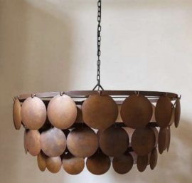 Stoere hanglamp ronde schijven brown