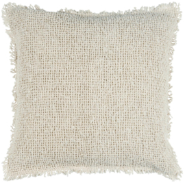 Stoer kussen beige jute