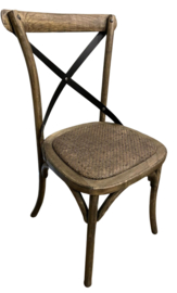 Leuke houten cross eetkamerstoel