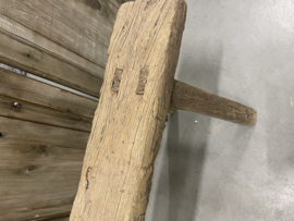 Stoer robuust chinees bankje oud hout nr.4