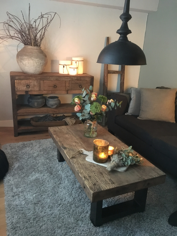 Stoere sidetable van oud hout Sidetables Landelijk at Home