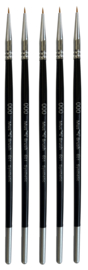 MusBrush  601 serie fine detail- liner/punt set - 5 x nummer :  000