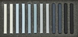 Softpastel carré grijs 12 stuks