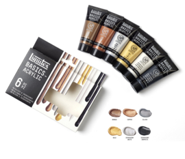 Liquitex Basics Acrylverf set 6 x 22 ml Metallics