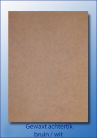 Achtertikkarton Gewaxt (PE-coating) – Bruin/Wit – 1.5mm -10x15 cm