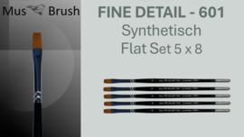 MusBrush 601 serie fine detail - flat No. 8-SET 5 stuks