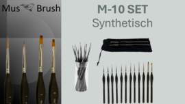 MusBrush Penseelset  M10~14 delig Synthetisch in koker