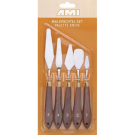 Paletmes set 5 stuks AMI  (No. 1 T/M 5)