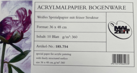 Malzeit - AcrylPapier- 36x48cm- 10 vel los - 360 gram