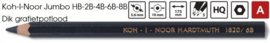 Koh-I-Noor Jumbo grafietpotlood 4 B (1cm dik) 12 stuks in doosje