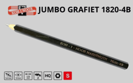 Koh-I-Noor Jumbo grafietpotlood 4 B (1cm dik) 12 stuks in doosje