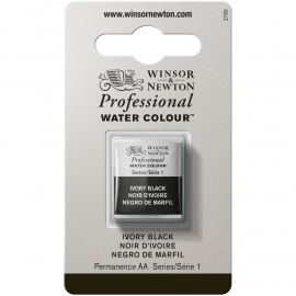 W&N Pro Water Colour ½ nap Ivory Black S.1