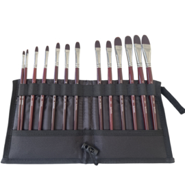 MusBrush serie 101 Kattentong  - Penseel set ~13 delig ~ in een vouw etui