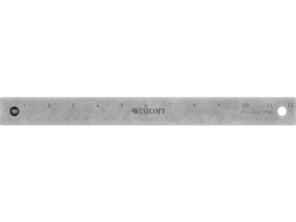 Westcott liniaal   30cm RVS met anti slip