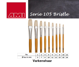 AMI Varkenhaar penseel Serie 105 Bristle p/st. (prijs vanaf)