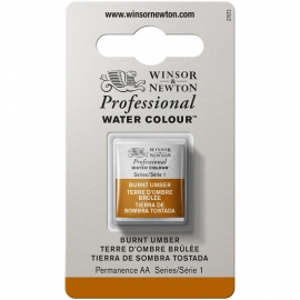 W&N Pro Water Colour ½ nap Burnt Umber S.1