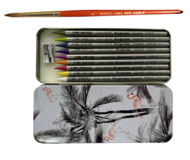 Blikje met Progresso Aquarel poloden + gratis penseel