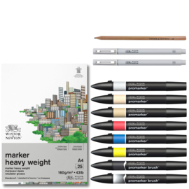 Winsor & Newton mixed media Manga set 12 delig