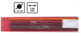 Vulling voor vulpotlood 2 mm 12 stuks mix kleur
