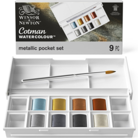 Cotman metallic collection Aquarel set -8   1/2 napjes