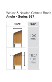 Winsor & Newton Cotman Serie 667 angle 3/8 -p/st.