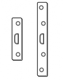 Schroefplaatjes  51 mm 2 gats