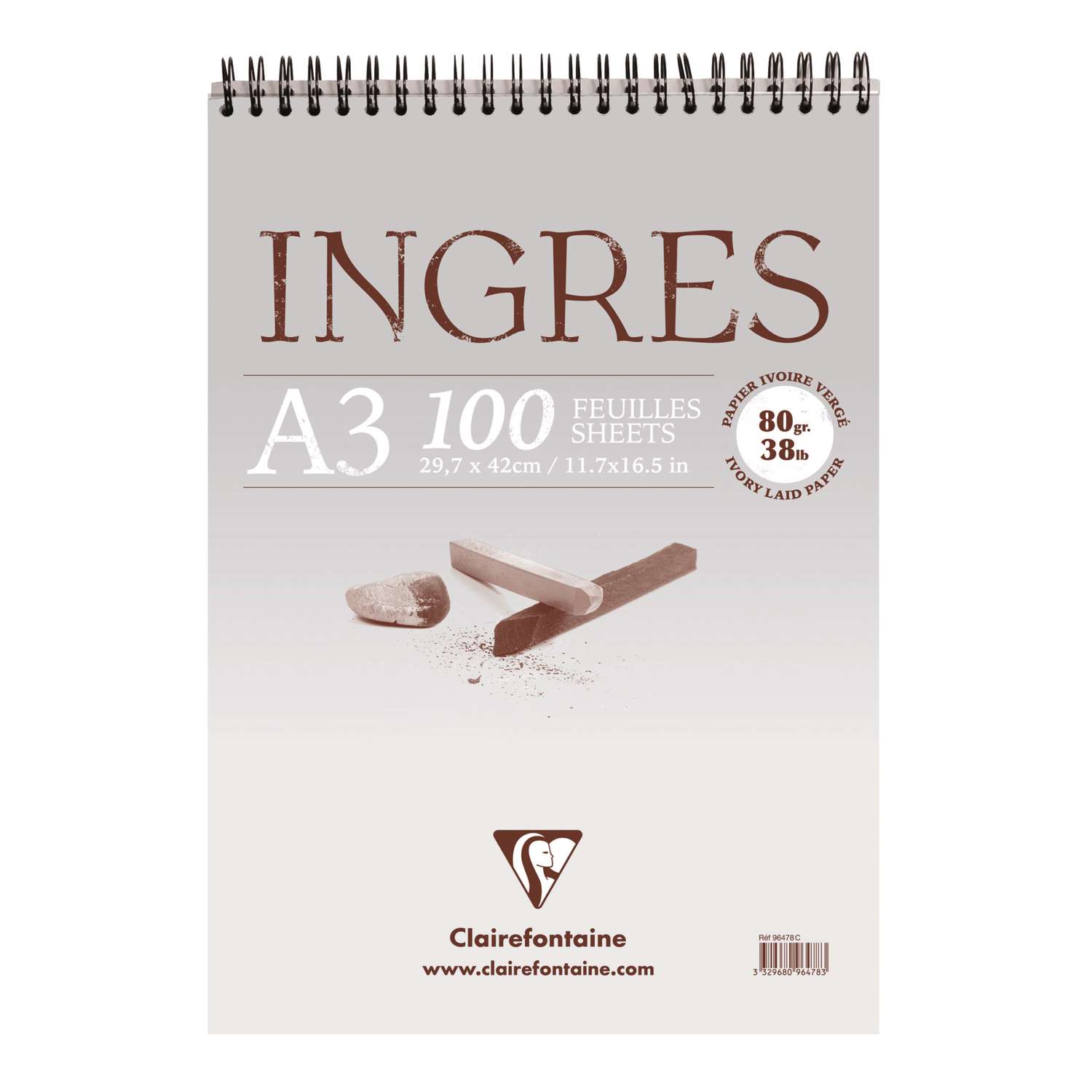 Claire Fontaine Ingres Pastelpapier  spiraal blok A3