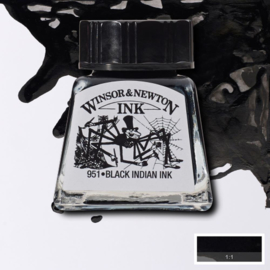 Winsor en Newton Drawing Inkt Indian Black 14ml.